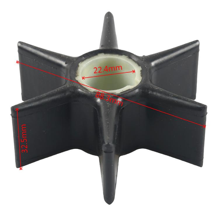 Outboard Water Pump Impeller for Chrysler 75/90/120HP 47-43026-2 - Black
