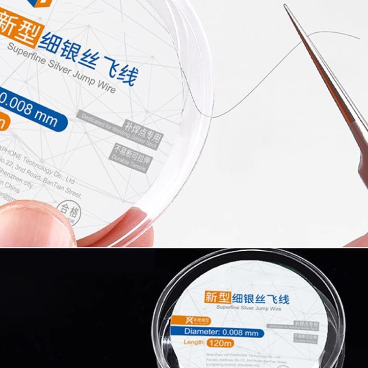 120m Circuit Board BGA Soldering Conductor Wire, Model:Non Insulation Type 0.008mm