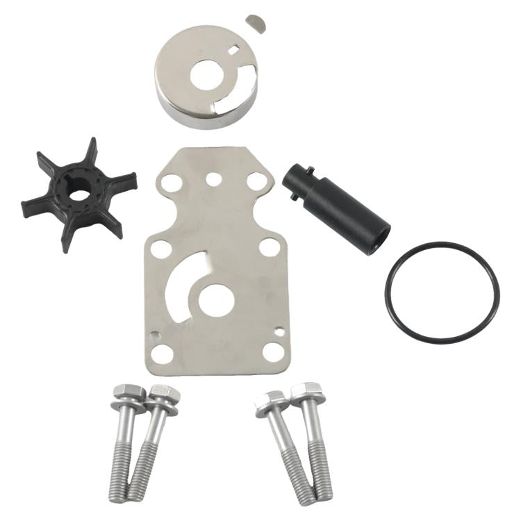 Outboard Water Pump Impeller Repair Kit for YAMAHA F6 F8 4-Stroke 68T-W0078-00 - Silver + Black