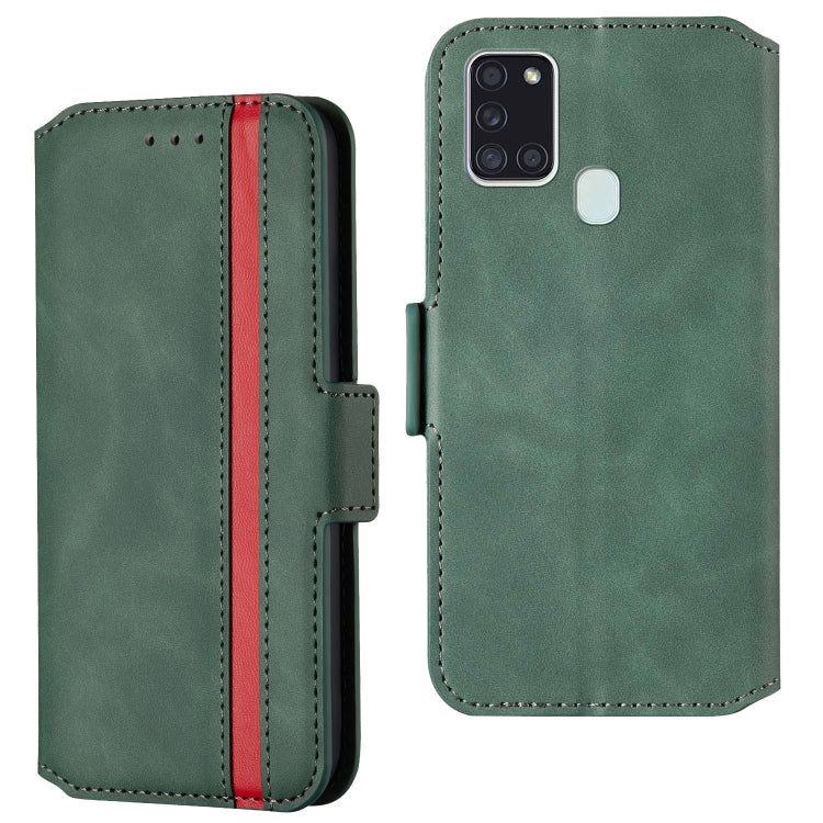 For Samsung Galaxy A21s Retro Frosted Oil Side Horizontal Flip PU Leather Case with Holder & Card Slots