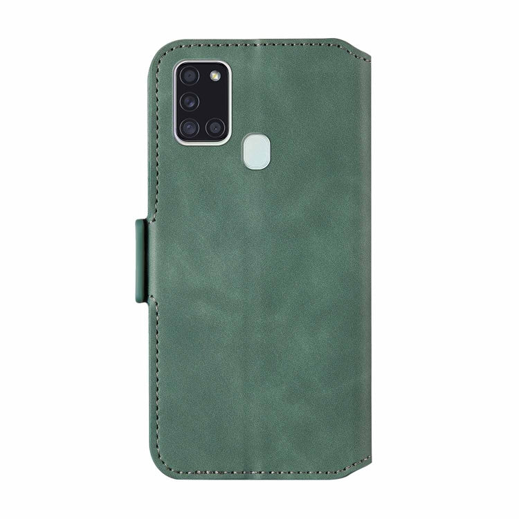 For Samsung Galaxy A21s Retro Frosted Oil Side Horizontal Flip PU Leather Case with Holder & Card Slots