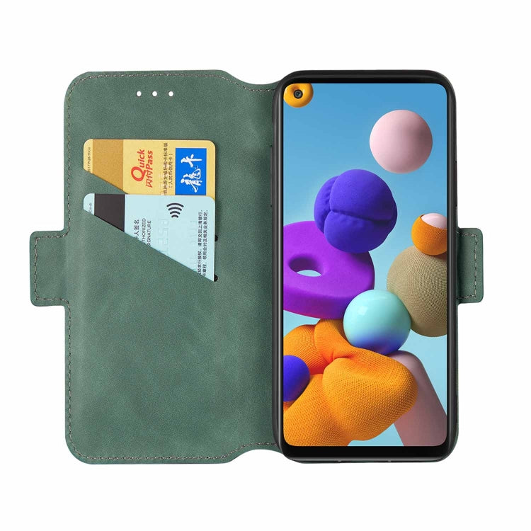 For Samsung Galaxy A21s Retro Frosted Oil Side Horizontal Flip PU Leather Case with Holder & Card Slots