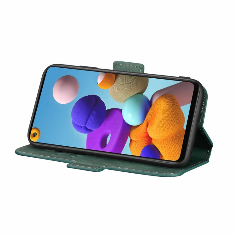 For Samsung Galaxy A21s Retro Frosted Oil Side Horizontal Flip PU Leather Case with Holder & Card Slots