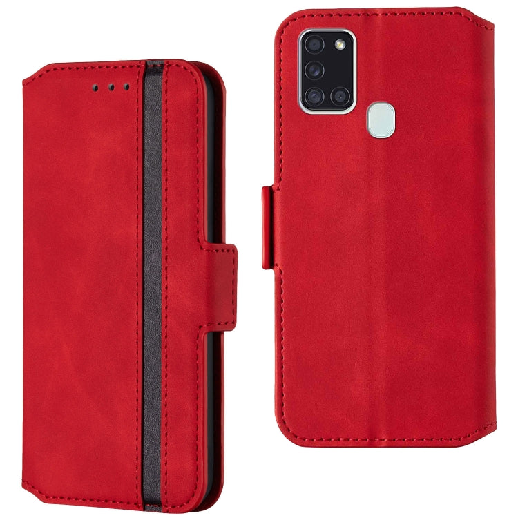 For Samsung Galaxy A21s Retro Frosted Oil Side Horizontal Flip PU Leather Case with Holder & Card Slots