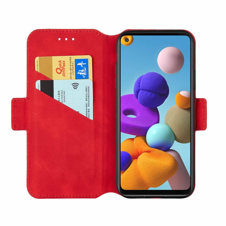 For Samsung Galaxy A21s Retro Frosted Oil Side Horizontal Flip PU Leather Case with Holder & Card Slots