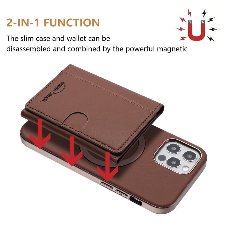 For iPhone 11 Solid Color Horizontal Magnetic Card Bag RFID MagSafe Phone Case