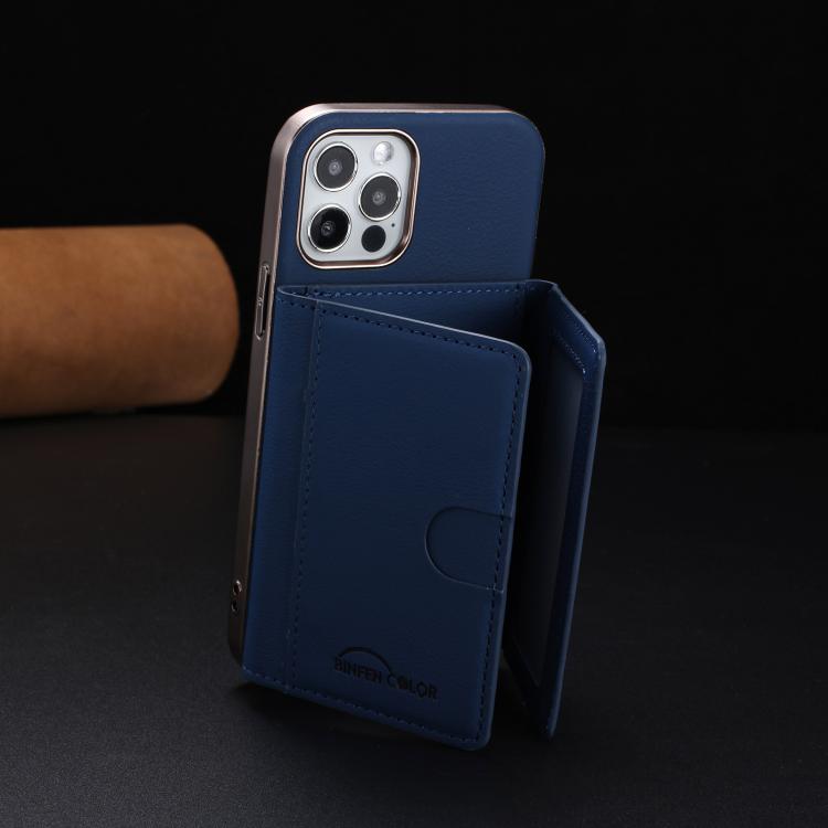 For iPhone 11 Solid Color Horizontal Magnetic Card Bag RFID MagSafe Phone Case
