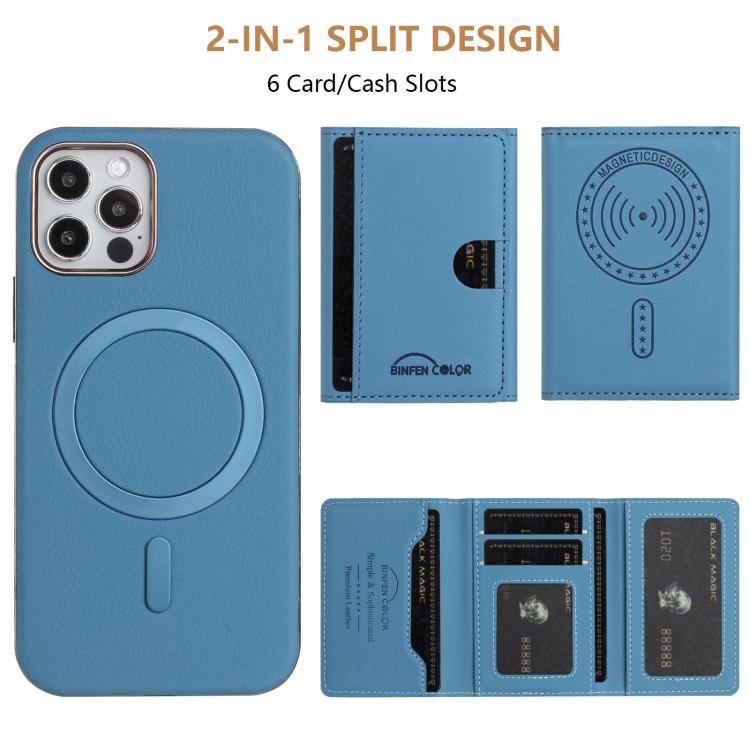 For iPhone 11 Solid Color Horizontal Magnetic Card Bag RFID MagSafe Phone Case