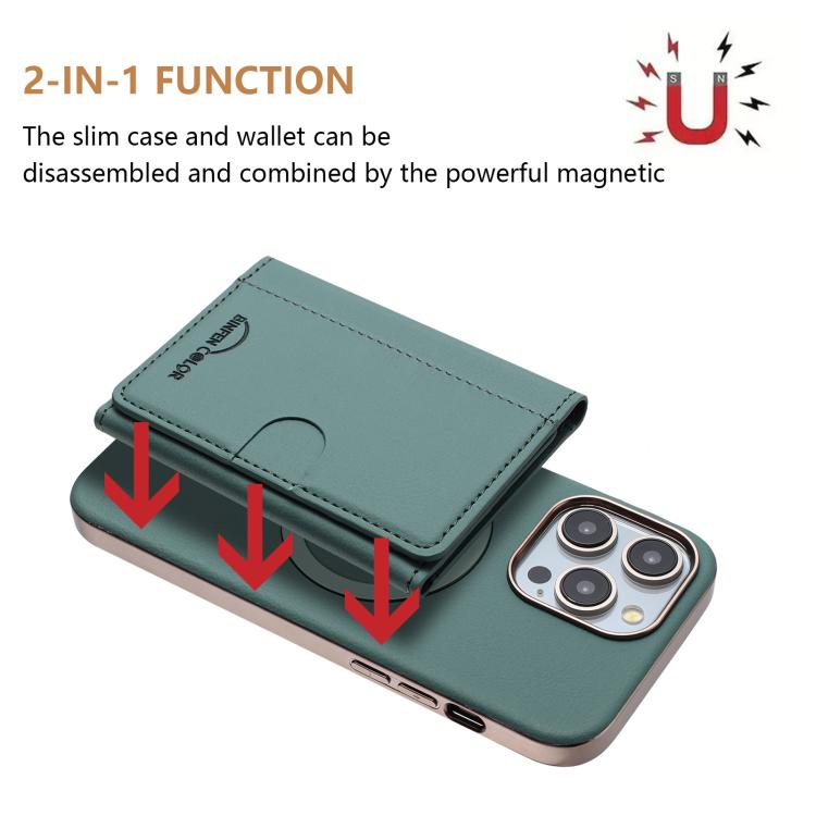 For iPhone 11 Pro Solid Color Horizontal Magnetic Card Bag RFID MagSafe Phone Case