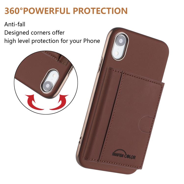 For iPhone XR Solid Color Horizontal Magnetic Card Bag RFID MagSafe Phone Case
