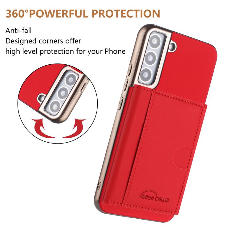 For Samsung Galaxy S23+ 5G Solid Color Horizontal Magnetic Card Bag RFID MagSafe Phone Case