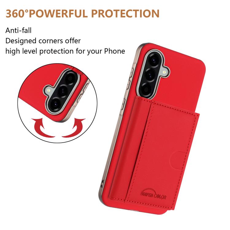 For Samsung Galaxy S24+ 5G Solid Color Horizontal Magnetic Card Bag RFID MagSafe Phone Case