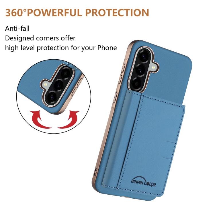 For Samsung Galaxy S24+ 5G Solid Color Horizontal Magnetic Card Bag RFID MagSafe Phone Case