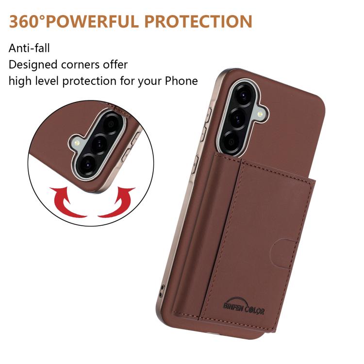 For Samsung Galaxy S25+ 5G Solid Color Horizontal Magnetic Card Bag RFID MagSafe Phone Case
