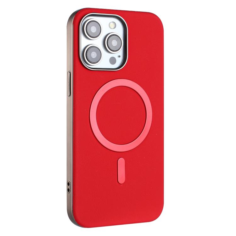For iPhone 16 Pro Max Solid Color Plating MagSafe Full Coverage Phone Case