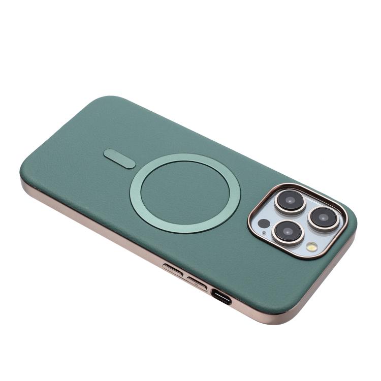 For iPhone 16 Pro Max Solid Color Plating MagSafe Full Coverage Phone Case