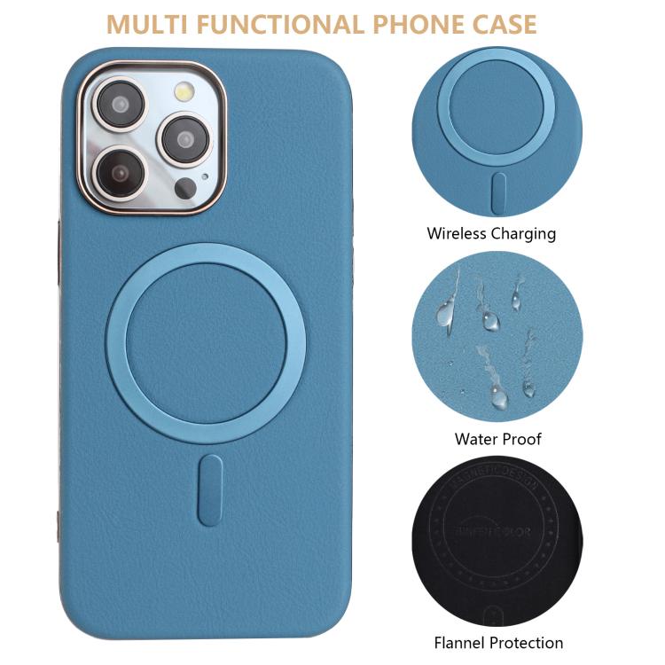 For iPhone 16 Pro Max Solid Color Plating MagSafe Full Coverage Phone Case