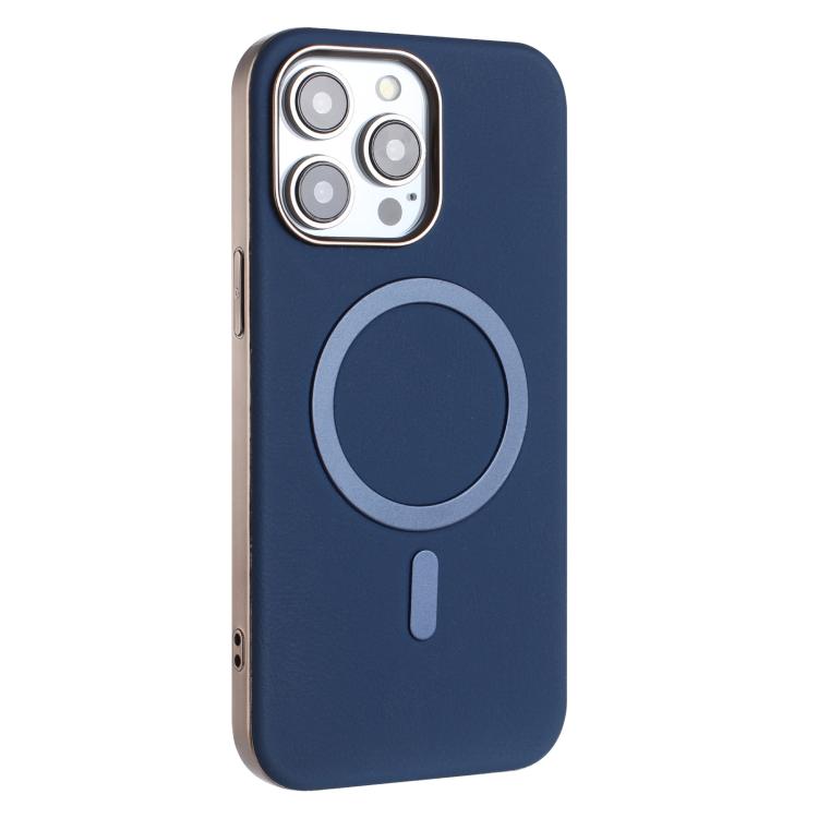 For iPhone 16 Pro Max Solid Color Plating MagSafe Full Coverage Phone Case