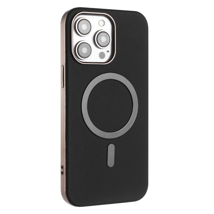 For iPhone 16 Pro Solid Color Plating MagSafe Full Coverage Phone Case