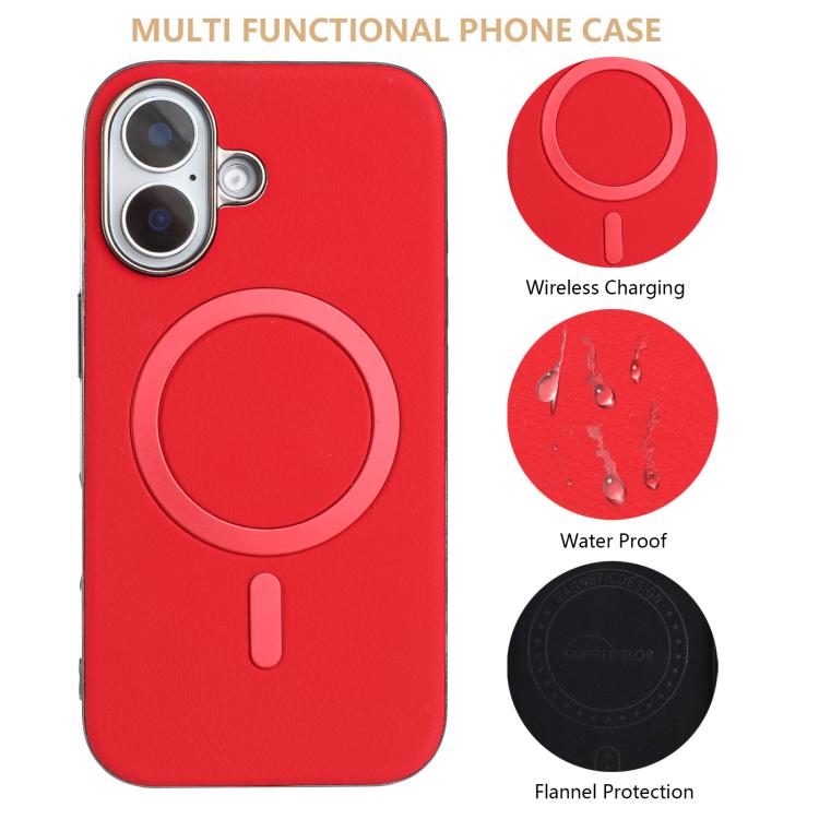 For iPhone 16 Plus Solid Color Plating MagSafe Full Coverage Phone Case