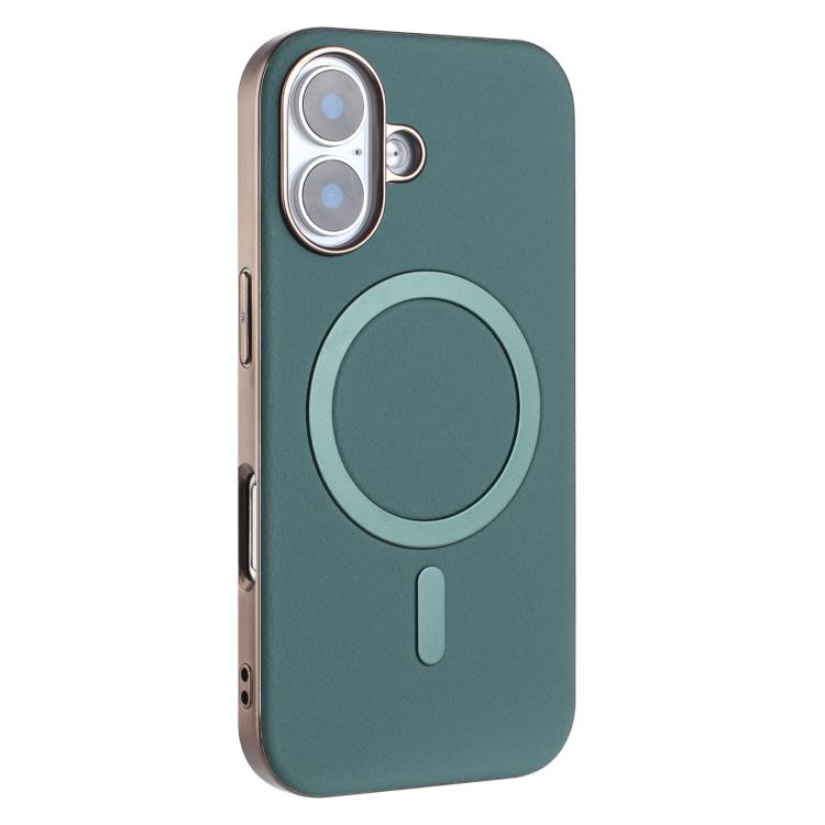 For iPhone 16 Plus Solid Color Plating MagSafe Full Coverage Phone Case