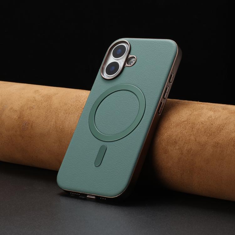 For iPhone 16 Plus Solid Color Plating MagSafe Full Coverage Phone Case