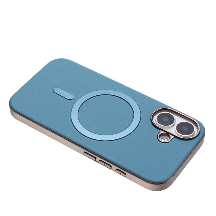 For iPhone 16 Plus Solid Color Plating MagSafe Full Coverage Phone Case