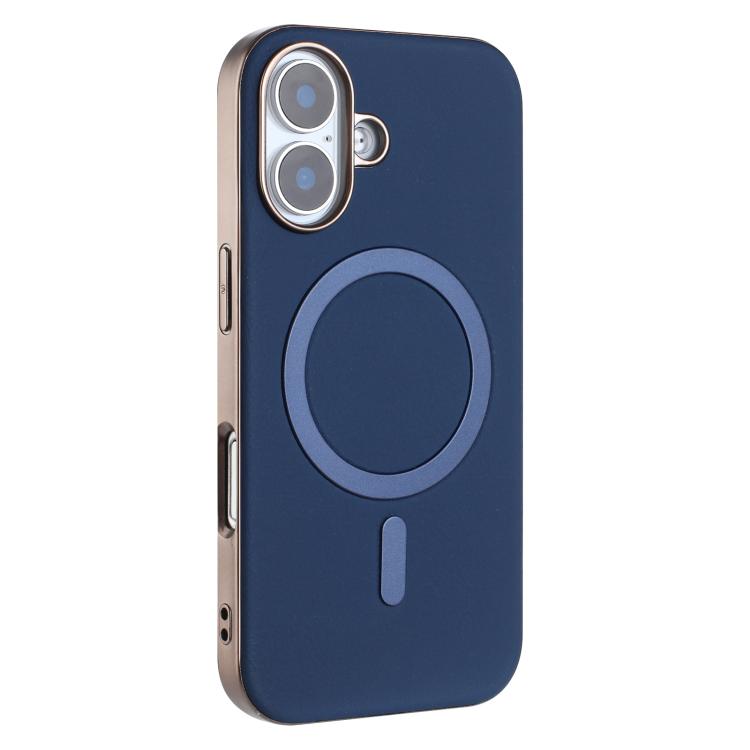For iPhone 16 Plus Solid Color Plating MagSafe Full Coverage Phone Case