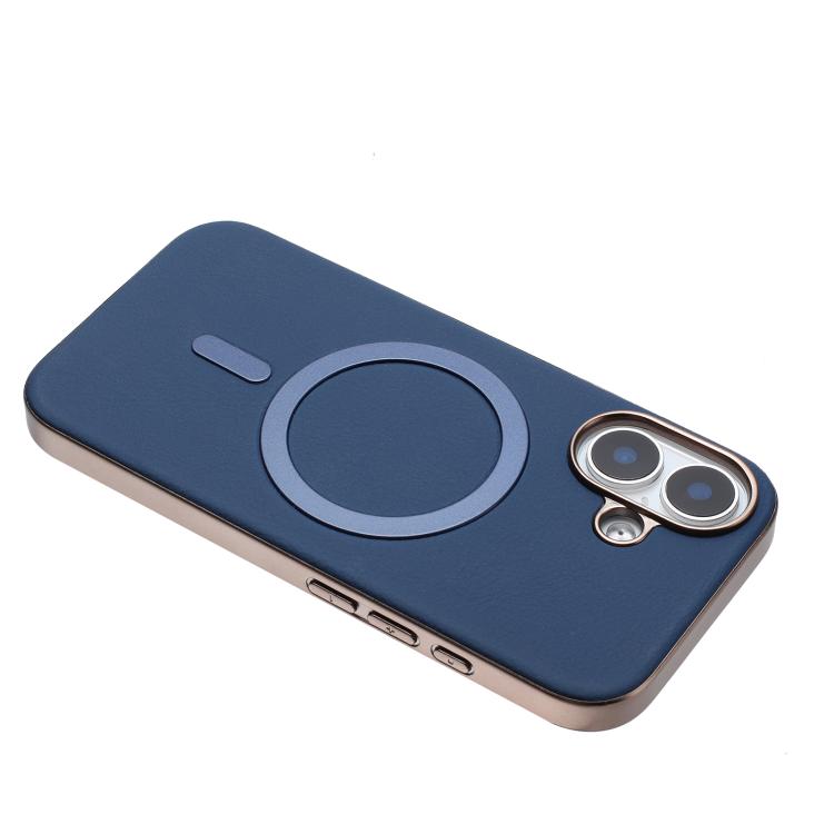 For iPhone 16 Plus Solid Color Plating MagSafe Full Coverage Phone Case