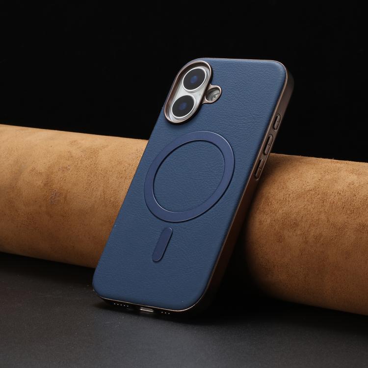For iPhone 16 Plus Solid Color Plating MagSafe Full Coverage Phone Case