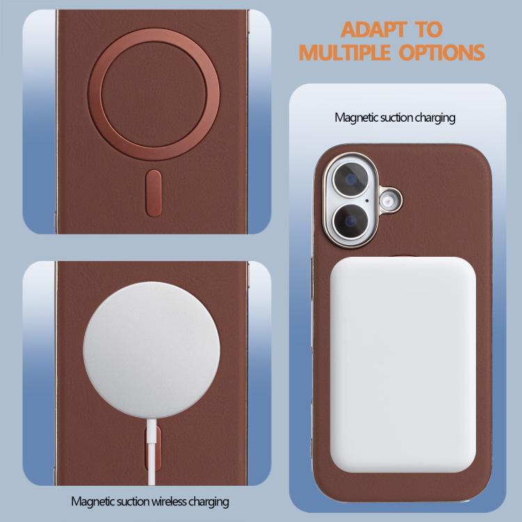 For iPhone 16 Plus Solid Color Plating MagSafe Full Coverage Phone Case