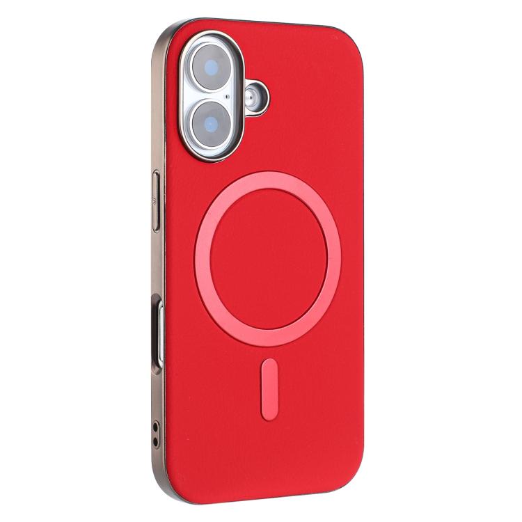 For iPhone 16 Solid Color Plating MagSafe Full Coverage Phone Case