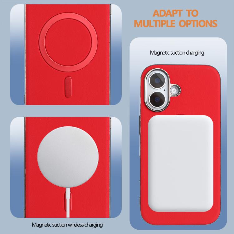 For iPhone 16 Solid Color Plating MagSafe Full Coverage Phone Case