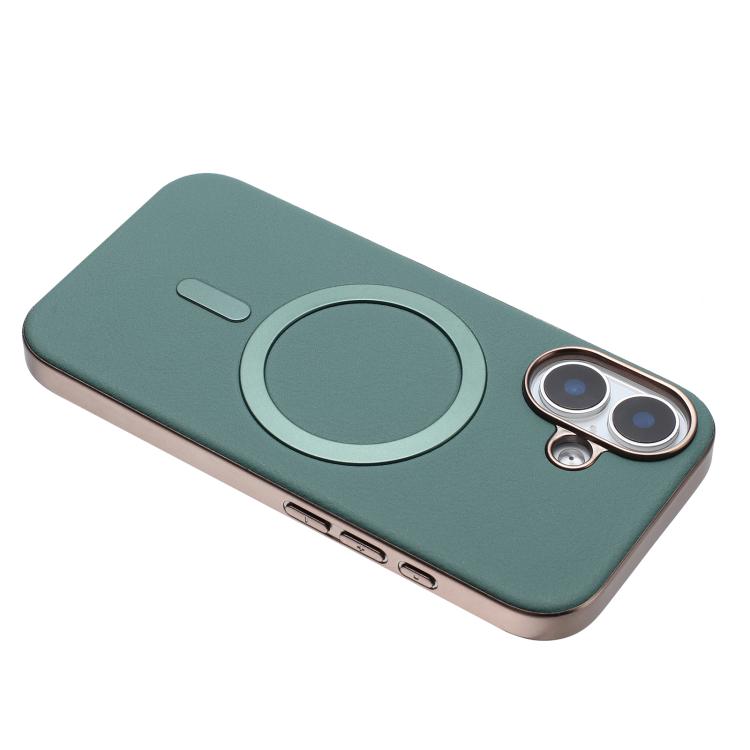 For iPhone 16 Solid Color Plating MagSafe Full Coverage Phone Case
