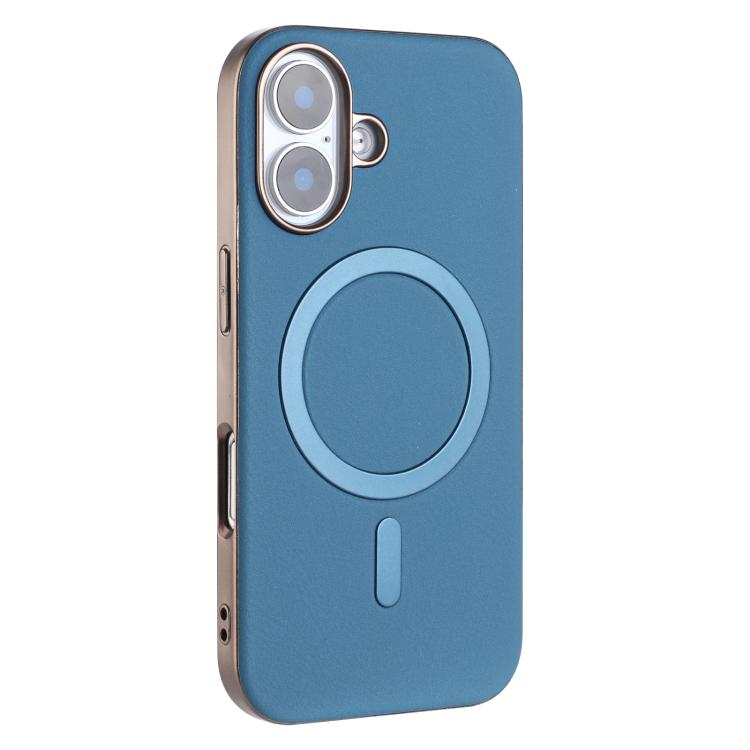 For iPhone 16 Solid Color Plating MagSafe Full Coverage Phone Case