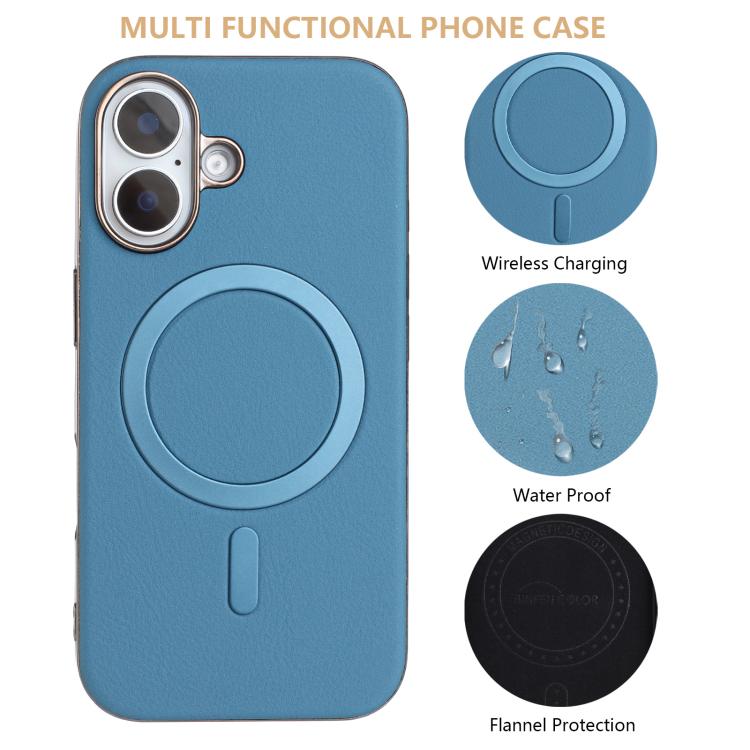For iPhone 16 Solid Color Plating MagSafe Full Coverage Phone Case