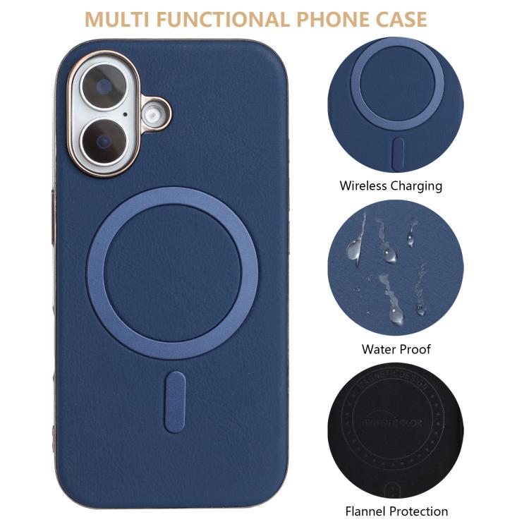 For iPhone 16 Solid Color Plating MagSafe Full Coverage Phone Case