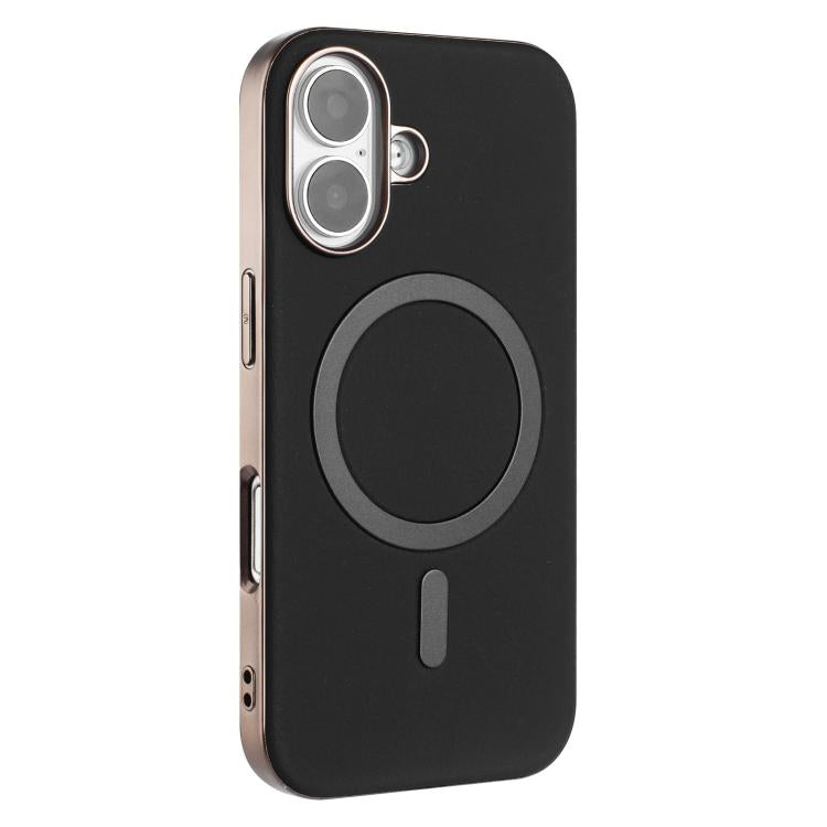For iPhone 16 Solid Color Plating MagSafe Full Coverage Phone Case