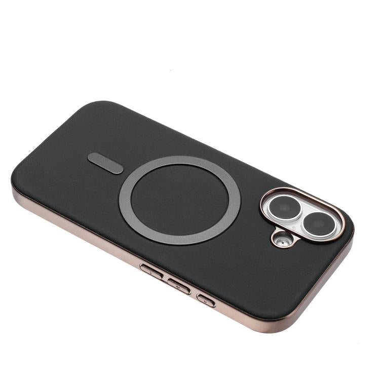 For iPhone 16 Solid Color Plating MagSafe Full Coverage Phone Case