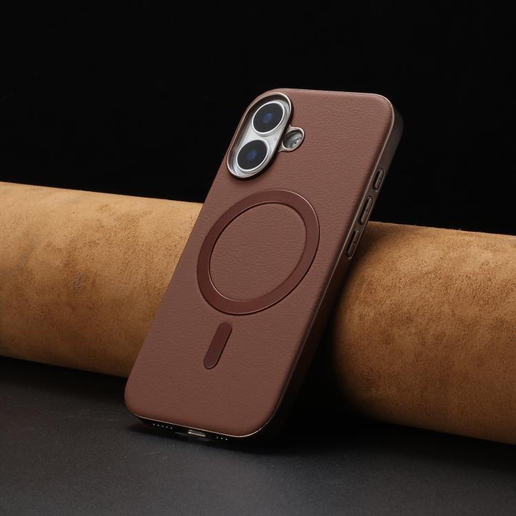 For iPhone 16 Solid Color Plating MagSafe Full Coverage Phone Case