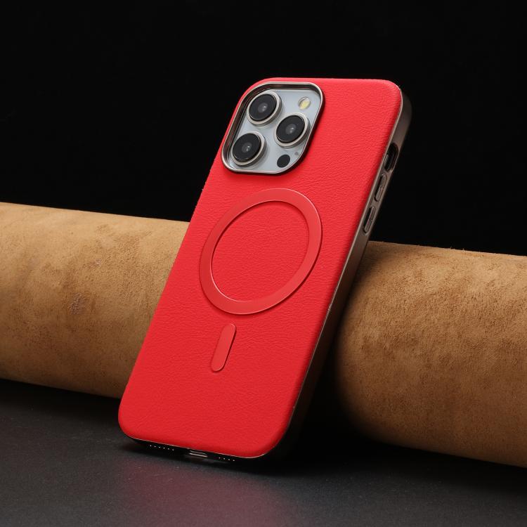 For iPhone 15 Pro Solid Color Plating MagSafe Full Coverage Phone Case