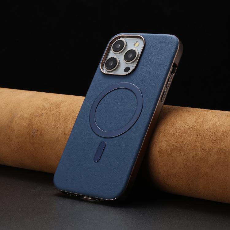 For iPhone 15 Pro Solid Color Plating MagSafe Full Coverage Phone Case