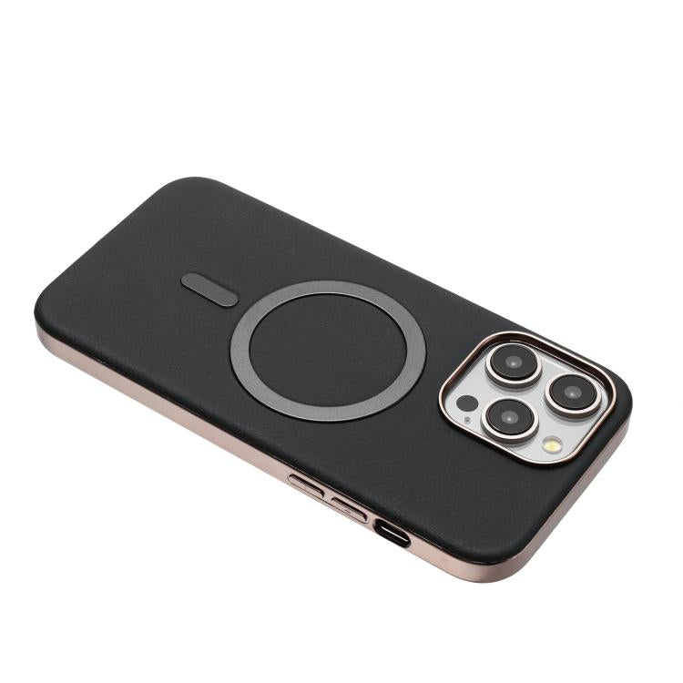 For iPhone 13 Pro Max Solid Color Plating MagSafe Full Coverage Phone Case