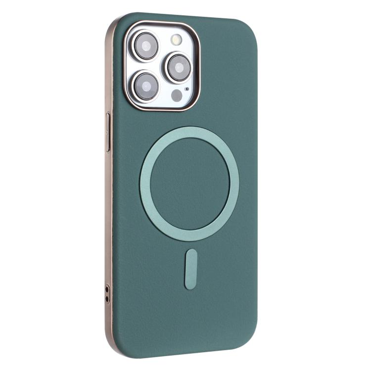 For iPhone 13 Pro Solid Color Plating MagSafe Full Coverage Phone Case