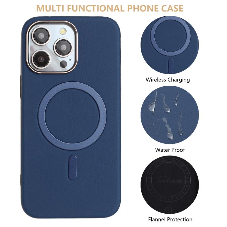 For iPhone 13 Pro Solid Color Plating MagSafe Full Coverage Phone Case