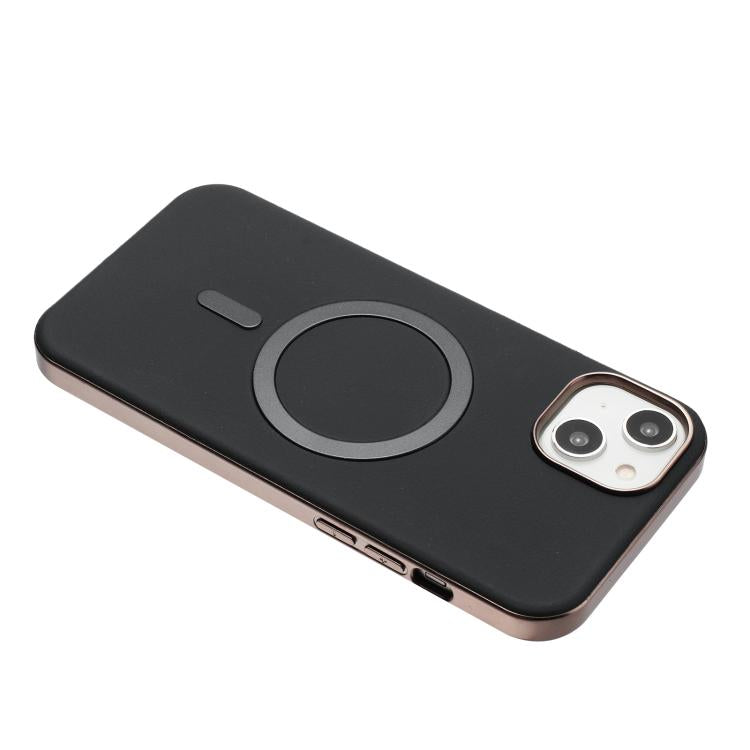 For iPhone 13 Solid Color Plating MagSafe Full Coverage Phone Case