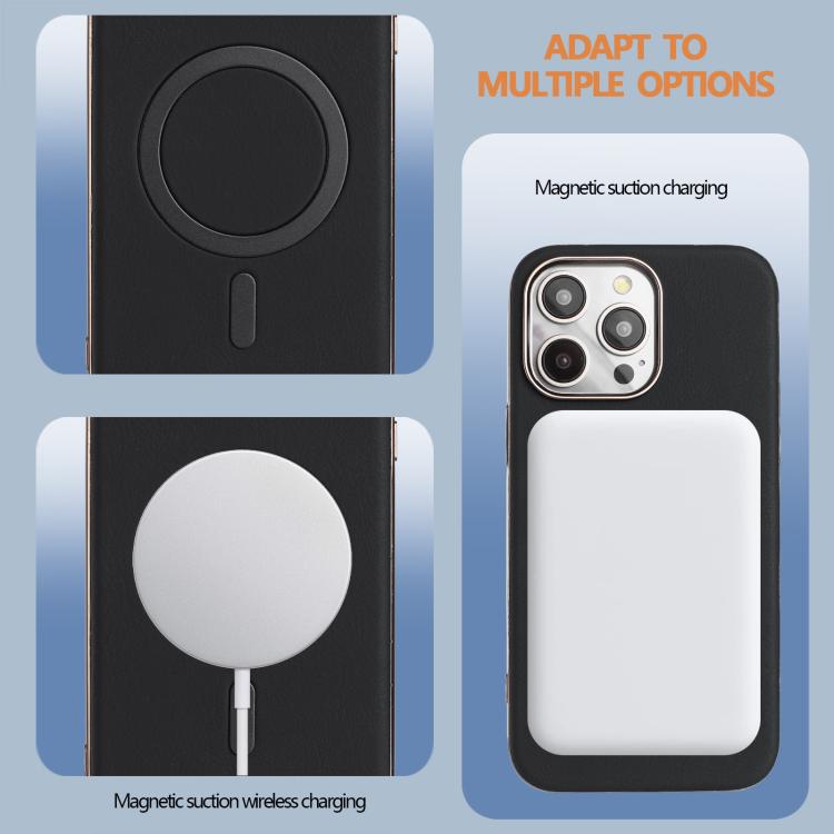 For iPhone 12 Pro Max Solid Color Plating MagSafe Full Coverage Phone Case