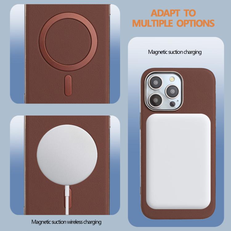 For iPhone 12 Pro Max Solid Color Plating MagSafe Full Coverage Phone Case