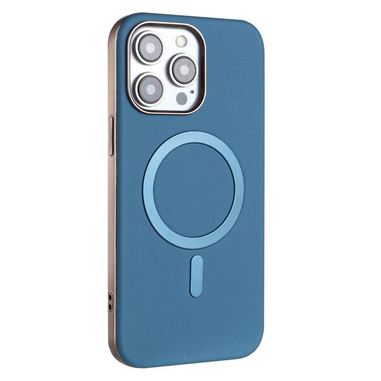 For iPhone 11 Pro Max Solid Color Plating MagSafe Full Coverage Phone Case