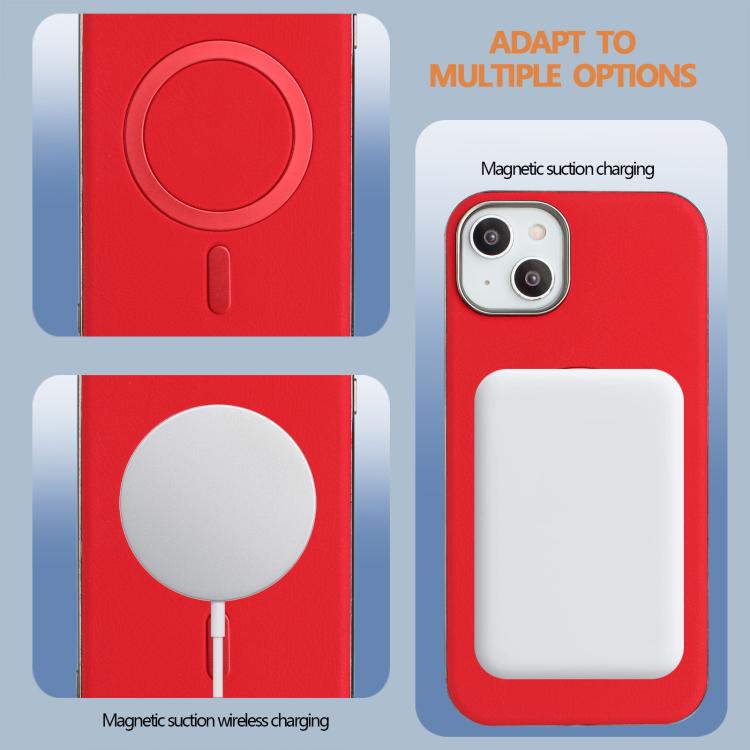 For iPhone 11 Solid Color Plating MagSafe Full Coverage Phone Case